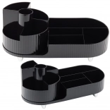 Zwarte draaibare multifunctionele organizer voor cosmetica en bureau