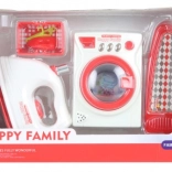Happy Family Kids’ Laundry Set – Washing Machine, Iron, and Ironing Board
