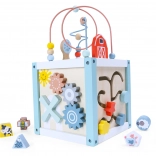 Wooden educational cube with shapes ECOTOYS