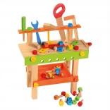 Bino children's wooden workbench with tools