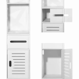 Witte badkamerkast 80 cm met legplanken