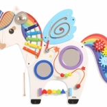 Viga Wooden Wall-Mounted Sensory Board Unicorn FSC Montessori
