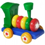 colorful plastic train for children with rings