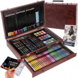 Painting Set in Wooden Case with Drawer, 148 pcs