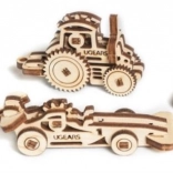 Ugears puzzles mécaniques 3D en bois – lot de 4 porte-clés véhicules