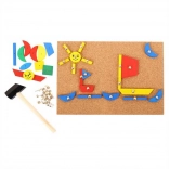 Bigjigs Toys creative hammering set with cork board