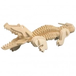 Woodcraft Wooden 3D Puzzle – Crocodile, 94 Pieces