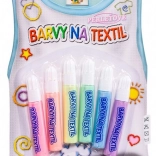 Creatoys pearlescent fabric paints, set of 6