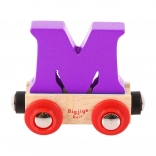Wagon en bois avec la lettre M BIGJIGS RAIL
