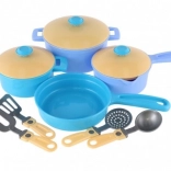 Set of Plastic Pans and Pots with Accessories for Children