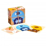 Lucy & Leo wooden picture blocks Animals and their treats (4 blocks)