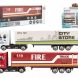 Truck with Trailer – metal cab, freewheel, 19 cm