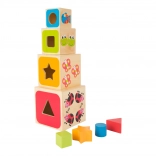wooden educational shape-sorting blocks ABC small foot