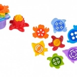 Stapelbecher für Wasser und Sand – Meeres­tiere, 7 Teile