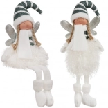 Sitzende Weihnachtsfee mit glitzernden Flügeln RUHHY 55 cm