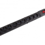 Überspannungsschutzleiste Multi M9, 1,5m, schwarz (9 Steckdosen)