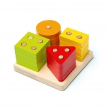 CUBIKA Sorting Shapes – wooden puzzle, 17 pieces