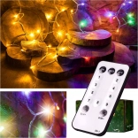 LED-Weihnachts-Lichterkette 10 m, 100 LEDs mit Fernbedienung