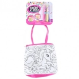 Coloring Handbag for Kids with Markers and Rhinestones