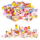 Wooden Building Set Candy City 116 pieces