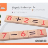 Nombres en bois magnétiques 40 pcs