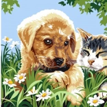 Diamond Painting Little Friends 30 × 40 cm