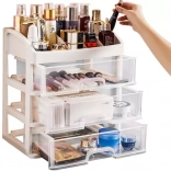 Universele kunststof organizer voor cosmetica en accessoires met 3 laden