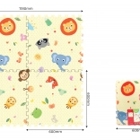 Zachte schuimblokken met dieren 60 × 60 cm, set van 4 stuks