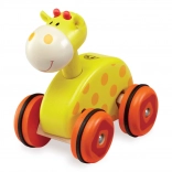 Wonderworld wooden giraffe on wheels