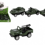 Set of Military Cars with Pull-Back Action
