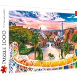 puzzle 1000 pièces – coucher de soleil sur BARCELONE