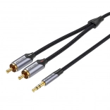 Audio-Kabel 2xRCA auf 3,5 mm Vention BCNBK 8 m (grau)