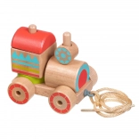 Lucy & Leo wooden pull-along train – puzzle, 6 pieces