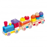 Bino Colorful Wooden Train MAXI