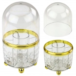 Cosmetica-organizer met draaibare basis en transparante kap