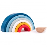 Bigjigs Baby wooden stacking rainbow – blue
