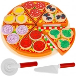 Wooden pizza with Velcro for children