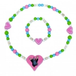 Detoa necklace and bracelet LITTLE MOLE and hearts