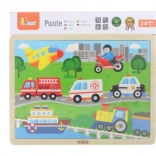Wooden Transport Puzzle, 24 Pieces