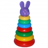 Colorful stacking pyramid with rings for little ones