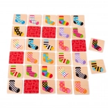 Wooden Matching Game with Socks for Children