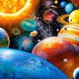 Puzzle 180 pièces Planets and their Moons