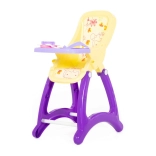 High chair for dolls – Yellow-Purple