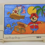 Wooden Double-sided Coloring Page Pirates