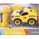 Screw-together RC taxi with sounds and drill