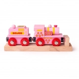 Pink Engine with Tender BIGJIGS Rail