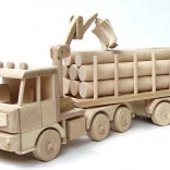 Wooden Log Truck 70 cm