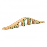 Bigjigs Rail wooden three-arch bridge for train sets
