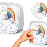 Timer mit Alarm und Licht weißer Regenbogen-Drehregler