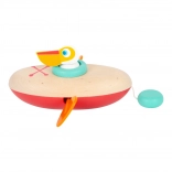 SMALL FOOT Pelican Water Toy – Wind-up Canoe